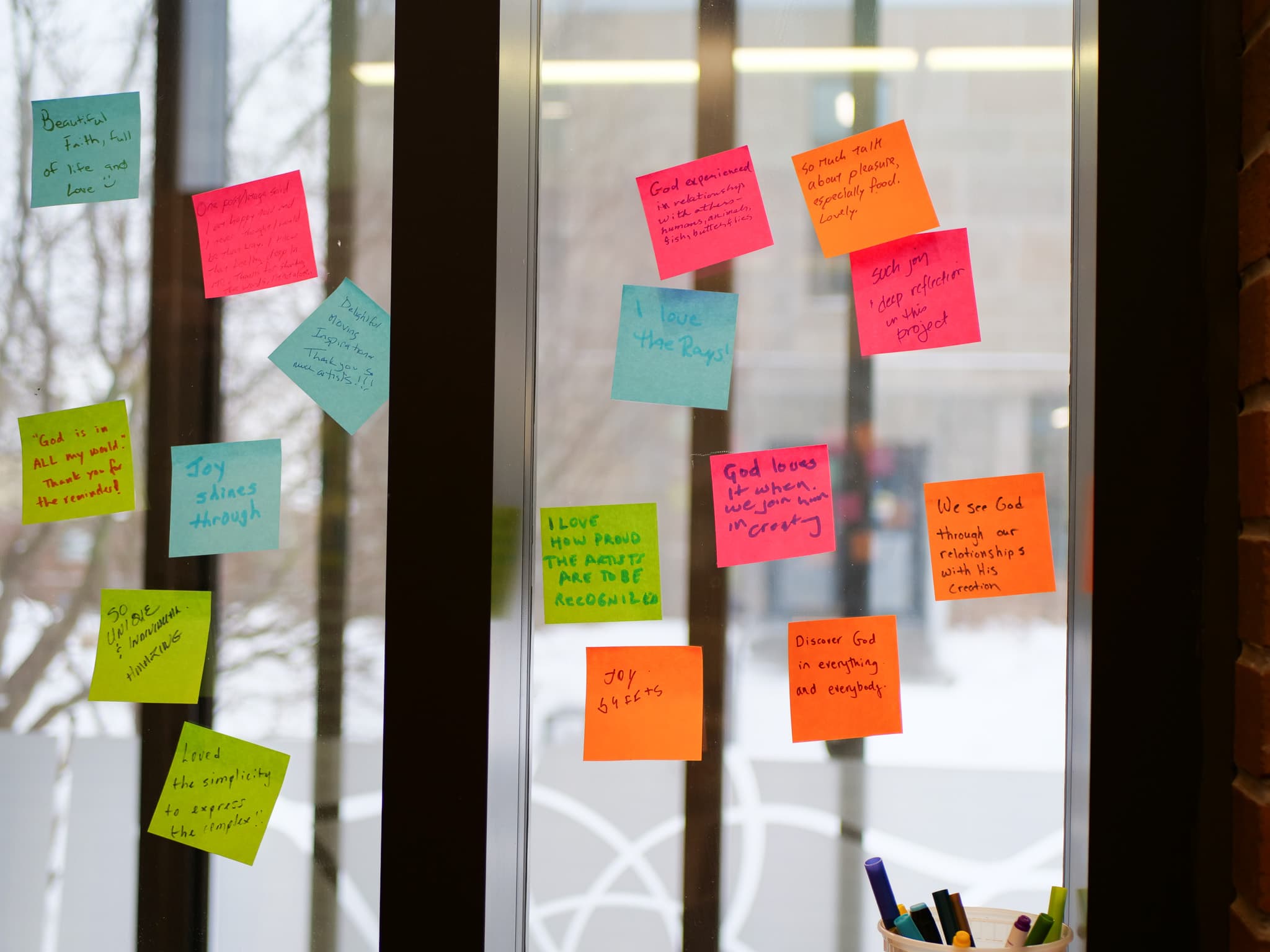 Attendees post reflections on their experience of the art.